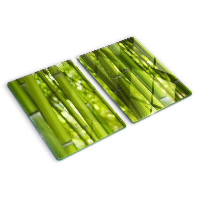 Szklana deska kuchenna z motywem lasu bambusowego