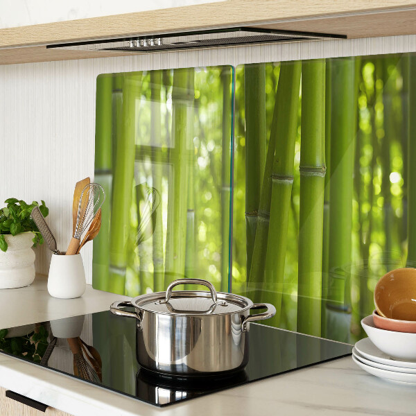 Szklana deska kuchenna z motywem lasu bambusowego