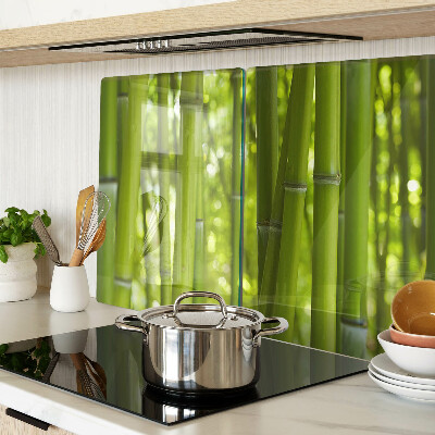 Szklana deska kuchenna z motywem lasu bambusowego