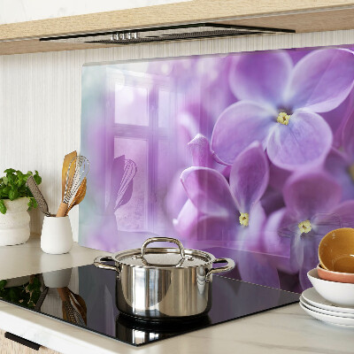 Szklana deska do krojenia z motywem kwiatów w odcieniach fioletu