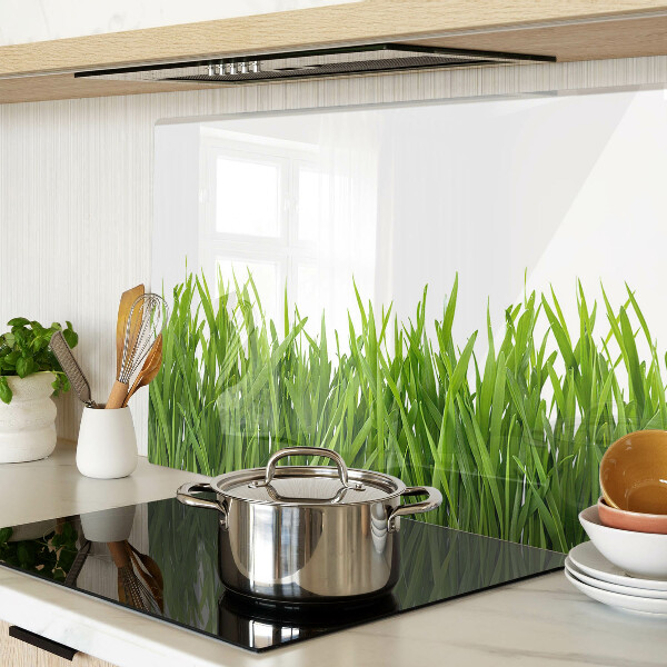 Deska kuchenna szklana z motywem zielonej trawy