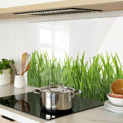 Deska kuchenna szklana z motywem zielonej trawy