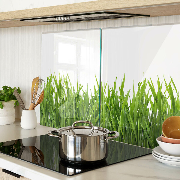 Deska kuchenna szklana z motywem zielonej trawy