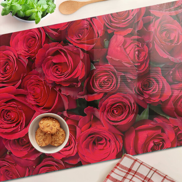 Szklana deska do krojenia Czerwone róże