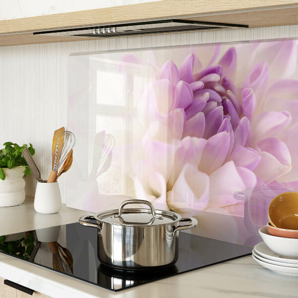 Deska kuchenna szklana z motywem kwiatowej kompozycji w odcieniach fioletu