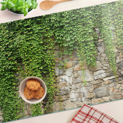 Szklana deska do krojenia z motywem zielonej ściany z mchem