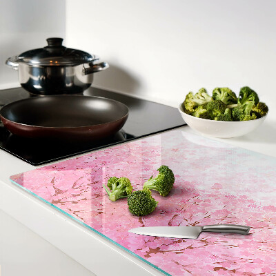 Szklana deska do krojenia z motywem kwiatów sakury