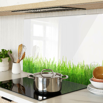 Deska kuchenna szklana z motywem zielonej trawy