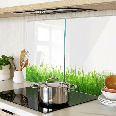 Deska kuchenna szklana z motywem zielonej trawy