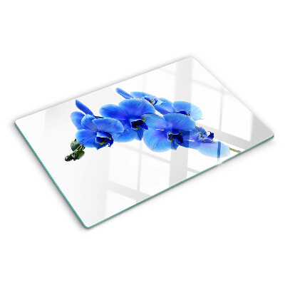 Szklana deska kuchenna Niebieskie orchidee