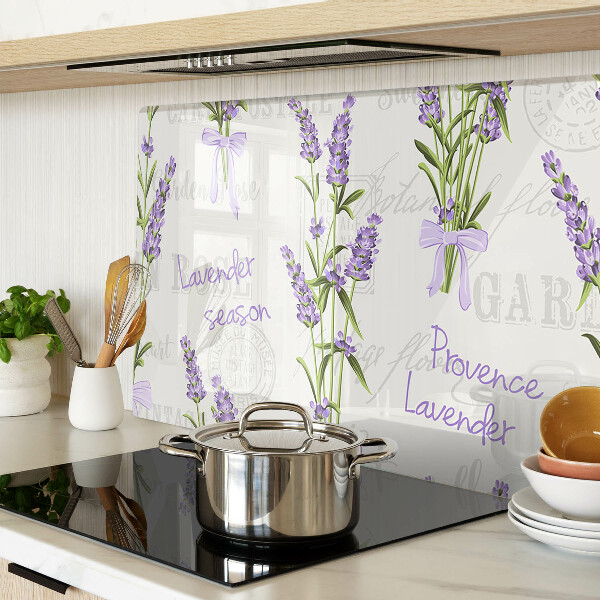 Szklana deska do krojenia z motywem lawendy i napisami prowansalskimi