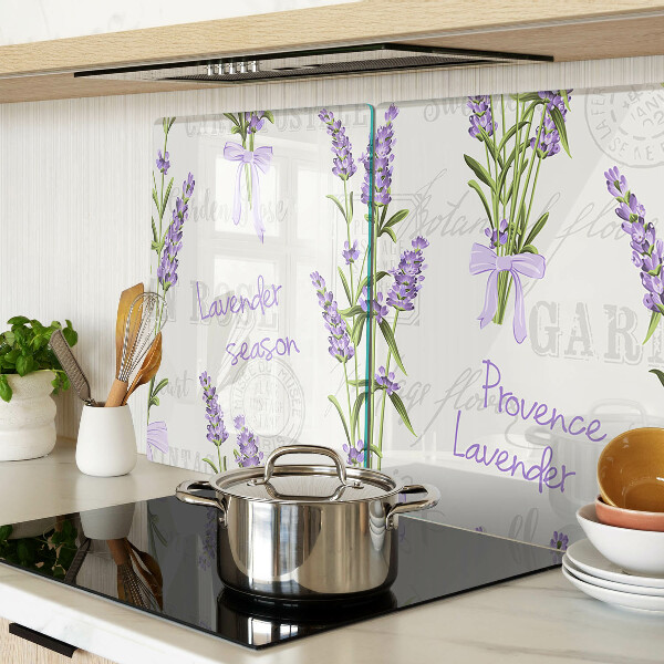 Szklana deska do krojenia z motywem lawendy i napisami prowansalskimi