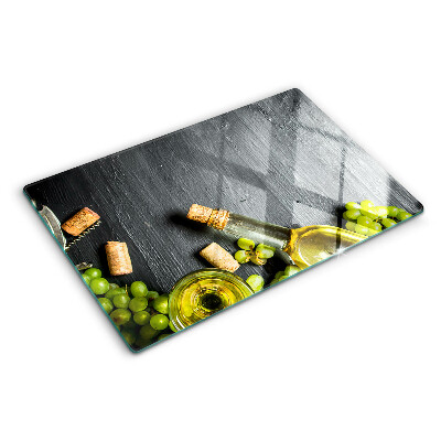 Szklana deska do krojenia z motywem wina i winogron