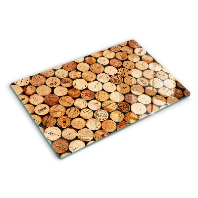 Deska kuchenna szklana z motywem korków od wina