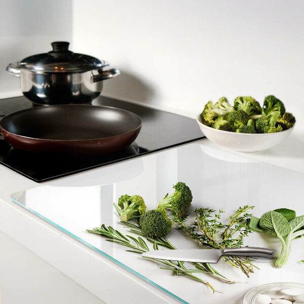 Deska kuchenna szklana z motywem ziół kuchennych