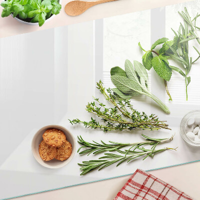 Deska kuchenna szklana z motywem ziół kuchennych
