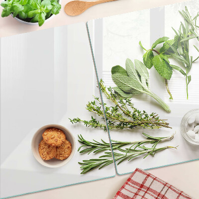 Deska kuchenna szklana z motywem ziół kuchennych
