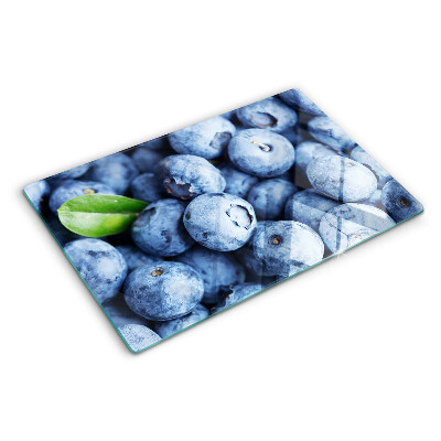 Szklana deska do krojenia z motywem jagód z liściem