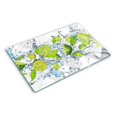 Deska kuchenna szklana z nadrukiem cytryn zanurzonych w wodzie