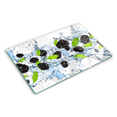 Deska kuchenna szklana z nadrukiem przedstawiającym owoce w wodzie