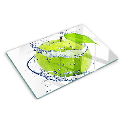 Szklana deska kuchenna z motywem jabłka w wodzie