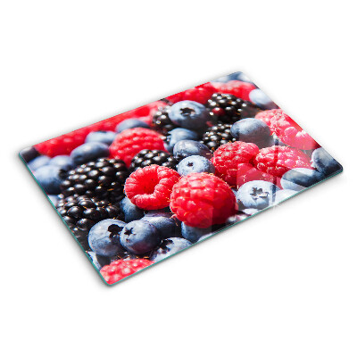 Deska kuchenna szklana z motywem owoców leśnych