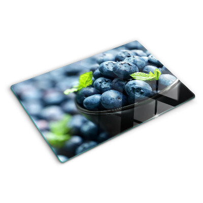 Szklana deska do krojenia z nadrukiem jagód w misce