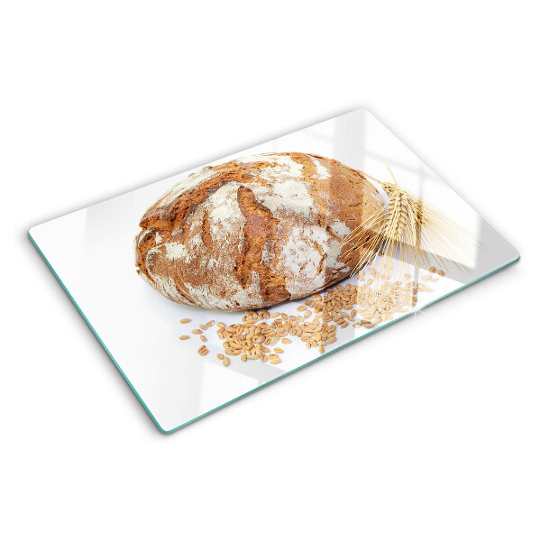 Szklana deska kuchenna z motywem chleba i zbóż