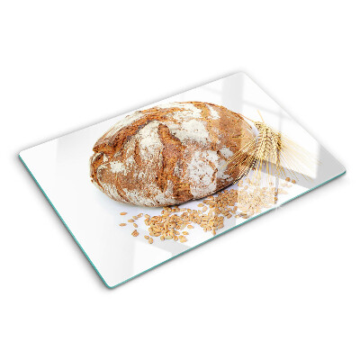 Szklana deska kuchenna z motywem chleba i zbóż