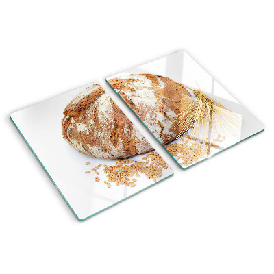 Szklana deska kuchenna z motywem chleba i zbóż