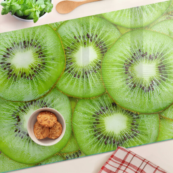 Deska kuchenna szklana z nadrukiem plasterków kiwi