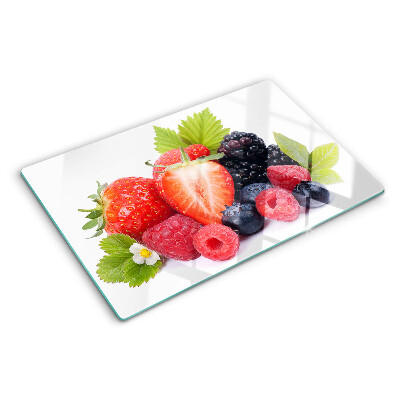 Deska kuchenna szklana z motywem owoców leśnych