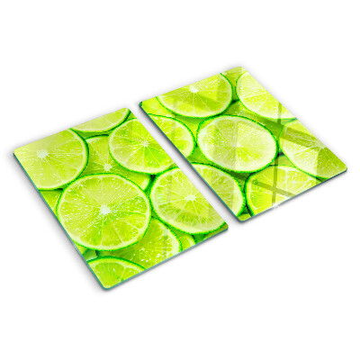 Szklana deska do krojenia z motywem plasterków limonki