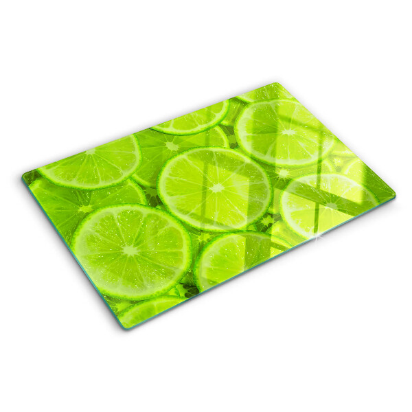 Deska kuchenna szklana z motywem plastrów limonki