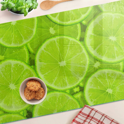 Deska kuchenna szklana z motywem plastrów limonki