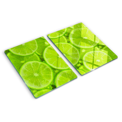 Deska kuchenna szklana z motywem plastrów limonki