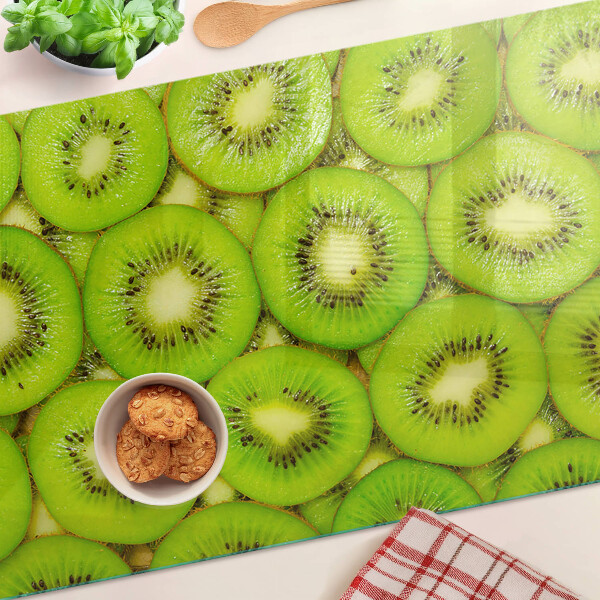Deska kuchenna szklana z nadrukiem plastrów kiwi