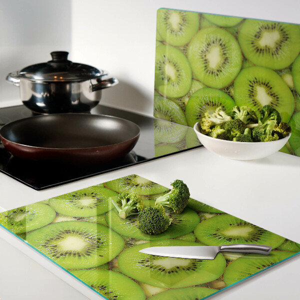 Deska kuchenna szklana z nadrukiem plastrów kiwi
