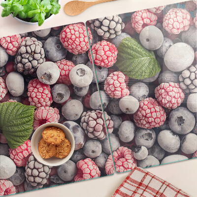 Szklana deska kuchenna z motywem owoców leśnych
