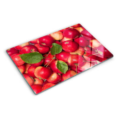 Szklana deska kuchenna z motywem jabłek w różnych odcieniach