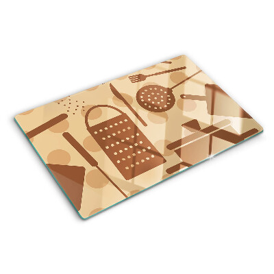 Szklana deska do krojenia w stylu retro jako akcesorium kuchenne