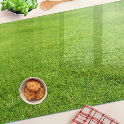 Szklana deska kuchenna z motywem zielonej trawy