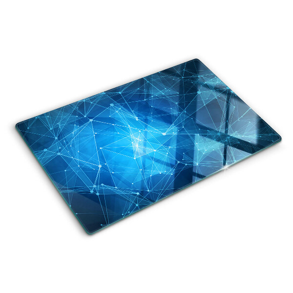 Szklana deska do krojenia z abstrakcyjnym wzorem geometrycznym