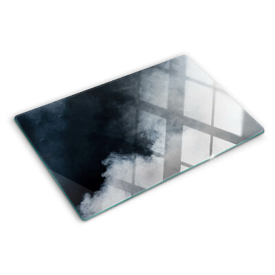 Szklana deska kuchenna z motywem mgły i okien