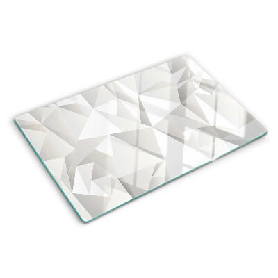 Deska kuchenna szklana z motywem geometrycznych brył