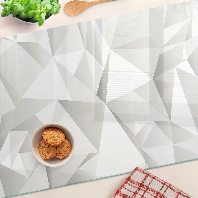 Deska kuchenna szklana z motywem geometrycznych brył