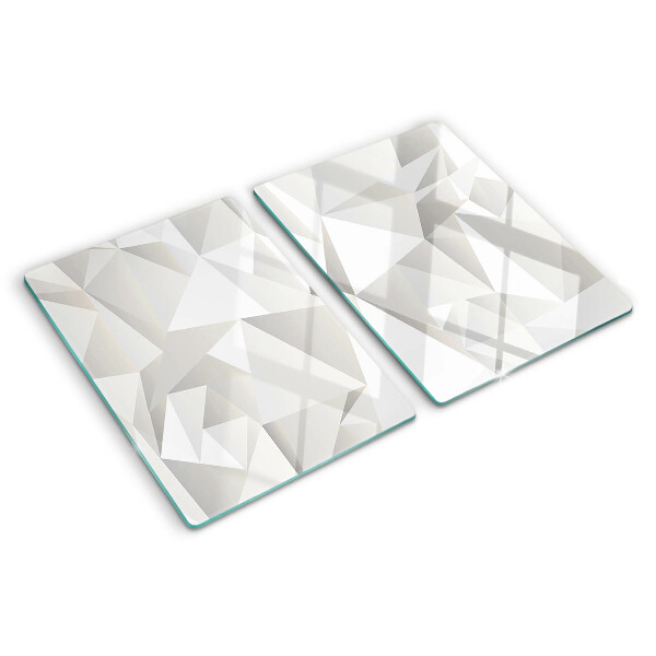 Deska kuchenna szklana z motywem geometrycznych brył