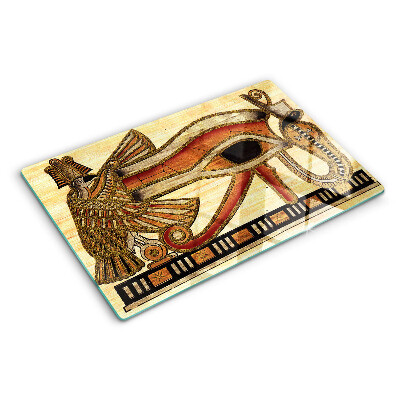 Szklana deska do krojenia z motywem egipskiego hieroglifu