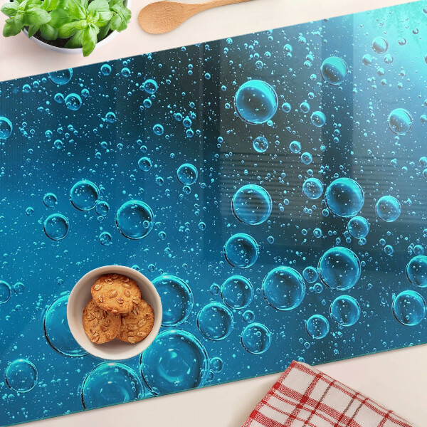 Szklana deska do krojenia z motywem bąbelków w wodzie