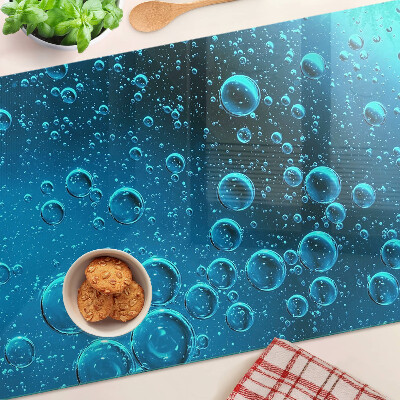 Szklana deska do krojenia z motywem bąbelków w wodzie